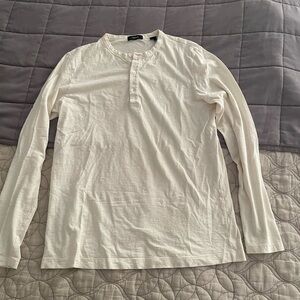 Theory slub cotton long sleeve Henley